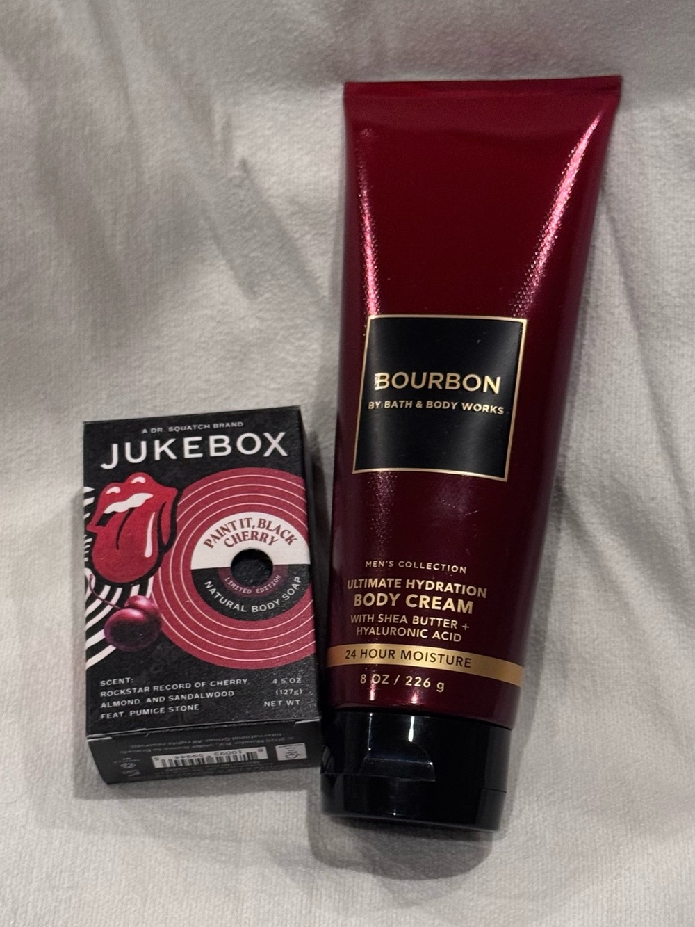 New NWT Men’s Lot 2 Bath And Body Works Bourbon Lotion Dr. Squach Jukebox Soap!